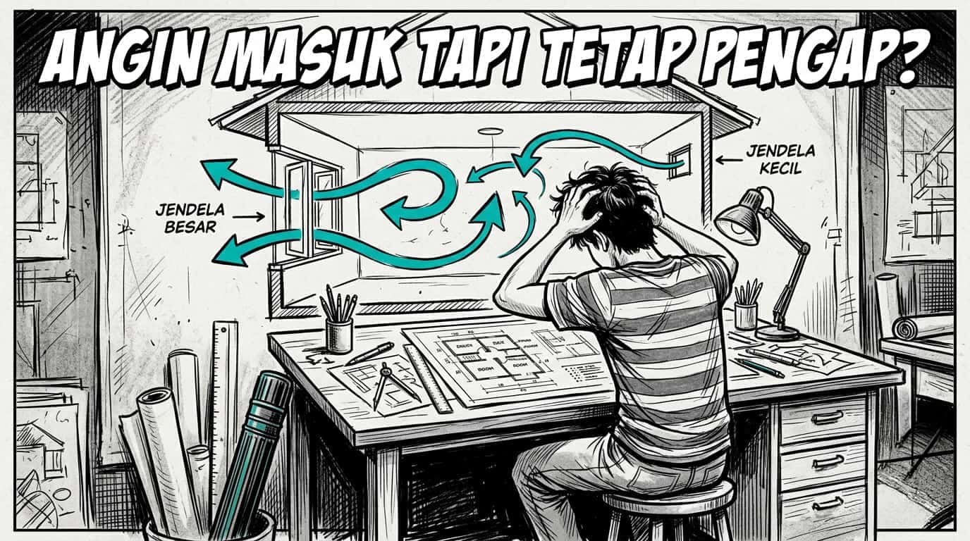 cross ventilation, ventilasi rumah, desain bukaan rumah